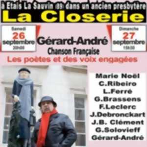 photo Gérard-André chante Poètes Voix engagées