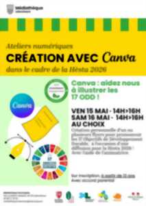 photo Atelier numérique créatif sur Canva : les objectifs de développement durable illustrés