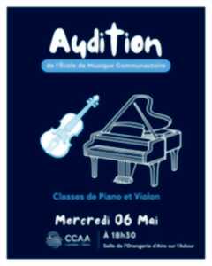 Audition classes de piano et violon