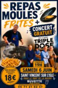 photo Repas moules frites et concert