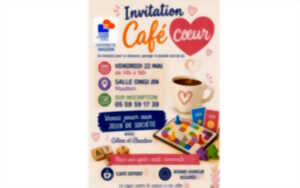 photo Invitation café coeur et jeux de société