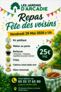 Repas fête des voisins (Les jardins d'Arcadie)