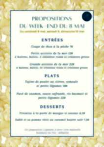 Menu du week-end du 8 mai