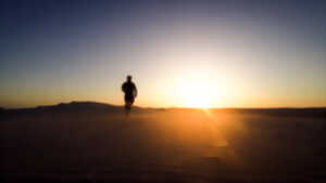 photo Run coucher de soleil