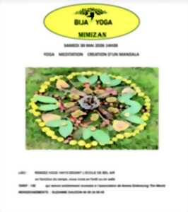 photo Yoga méditation création mandala en forêt