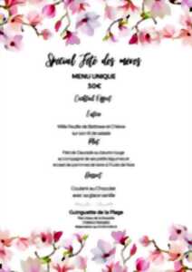 Menu Fête des meres à la guinguette de la plage