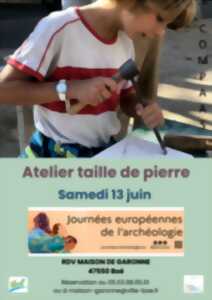 Atelier taille de pierre - Journées Européennes de l’Archéologie