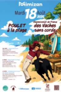 photo Poulet à la plage et Championnat de France des vaches sans corde