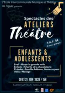 photo Spectacles des ateliers théâtre enfants et adolescents à Figeac