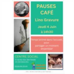 photo Pause café - Lino gravure
