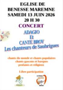 photo Concert du groupe Adagio et le choeur Cante Broy les chanteurs de Saubrigues