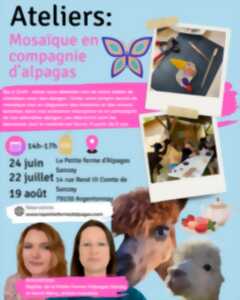 photo Atelier mosaïque avec les alpagas