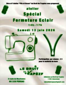 photo Atelier machine à coudre spécial fermeture éclair