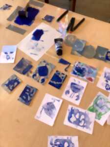 photo Atelier famille : cyanotype