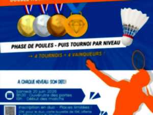 photo Tournoi double loisir badminton