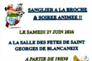photo Soirée animée | Sanglier à la broche