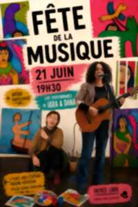 photo Fête de la musique - Dana Sereda et Lara performance musique et peinture