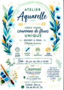photo Atelier Aquarelle - Créez votre couronne de fleurs unique
