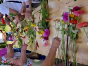 photo Atelier confection d'un bouquet de fleurs