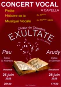 photo Concert Vocal à Capella à Arudy : Exultate