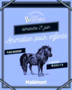 photo Marché dominical Le Corrézium : animation poneys