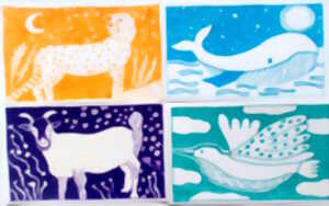 photo Stage peinture enfants ! les animaux et les couleurs