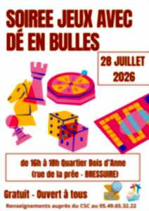 photo Soirée jeux avec Dé en Bulles