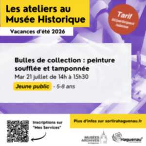 photo Atelier Bulles de collection : peinture soufflée et tamponnée