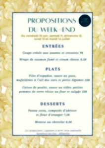photo Menu de week-end - Hôtel des Pins