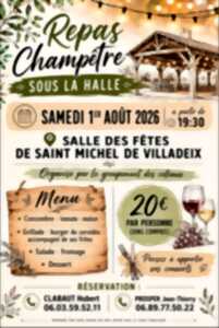 photo Repas champêtre sous la halle - Saint Michel de Villadeix