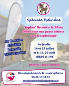 Découverte sophrologie lors de l'estiv'âne