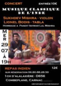 Concert- MUSIQUE CLASSIQUE DE L'INDE