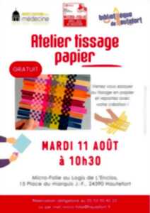 Atelier tissage en papier