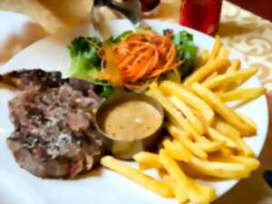 Repas entrecôte/frites aux Farges