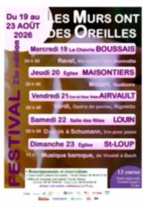 Concert - Orchestre de musique baroque, de VIVALDI à BACH, dans le cadre du Festival Les Murs ont des Oreilles