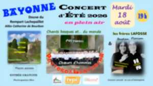 Concert d'été en plein air de musique et chants basques au Club Pottoroak