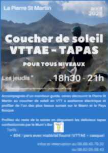 Coucher de soleil VTTAE - tapas