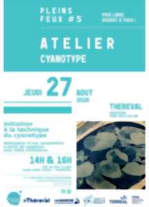 photo 5e Festival Pleins Feux > atelier cyanotype