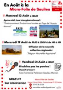 Programme d'activités du mois d'août à la Micro-Folie de Saulieu