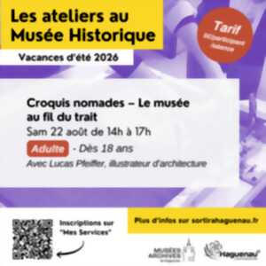 photo Atelier « Croquis nomades – Le musée au fil du trait »