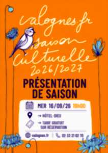 Présentation de la saison culturelle 2026-2027