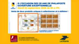 20 ans de Philaposte | Ouverture exceptionnelle et vente de timbres