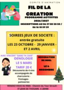 photo ATELIERS DU FIL DE LA CREATION - Soirée Jeux de Société