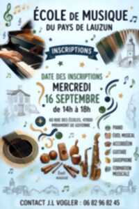 Inscriptions à l'École de musique du Pays de Lauzun