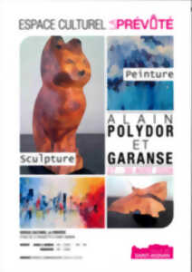Exposition de garanse, peintre et polydor alain, sculpteur