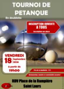 Tournoi de pétanque en doublette