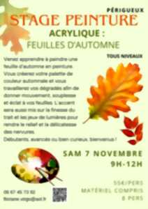 photo Stage dessin : Acrylique, feuilles d'automne par Floriane VIRGO