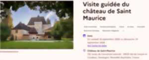 Journées du patrimoine Château de Saint Maurice