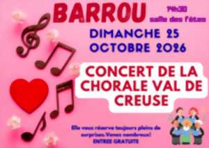 Concert de la chorale Val de Creuse de Barrou