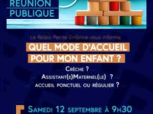 Réunion publique Quel mode d'accueil pour mon enfant ?